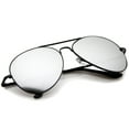 thumbnail image 5 of zeroUV - Classic Metal Frame Spring Hinges Color Mirror Lens Aviator Sunglasses - 58mm, 5 of 5