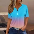 thumbnail image 2 of ABATAB Womens Summer Tops Casual Short Sleeve V Neck Buttton Down Shirts Business Dressy Work Tunic Blouses, 2 of 5