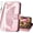 Rose Gold, variant on for iPhone 12 Pro/iPhone 12 Wallet Case,Women Flip Folio Cover with Butterfly Embossed PU Leather Kickstand Credit Card Holder Slots Wrist Strap for iPhone 12/12 Pro 6.1 inch (Pink)