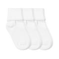 thumbnail image 1 of Girls Baby Organic Cotton Seamless Turn Cuff Ankle Socks 3 Pair Pack, 1 of 4
