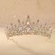thumbnail image 1 of Nvzi Tiara de boda para novia, diadema de princesa, corona de novia, joyería para el cabello con diamantes de imitación de cristal,graduación, boda, fiesta de disfraces (rosa), 1 of 4