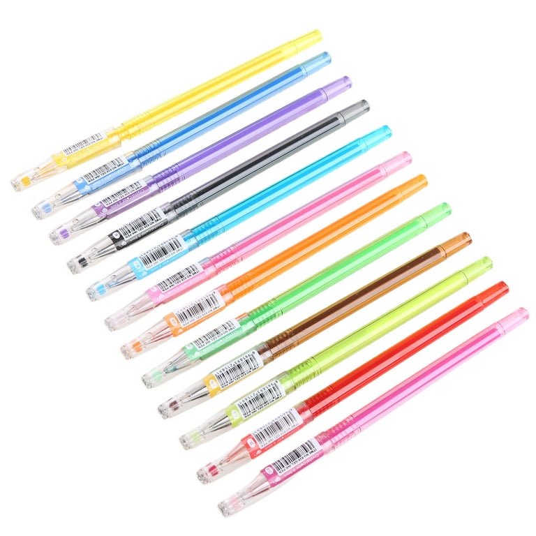 Diamond Gel Ink Pens Colored Ink Cute Pen 0.35mm Fine Point for Kid Adults  12kit 