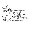thumbnail image 5 of SPRING PARK Love Every Moment Laugh Every Day Live Beyond Words Wall Decal Sticker Quotes, Removable DIY Saying Wallpaper Home Decor for Living Room Bedroom, 5 of 5