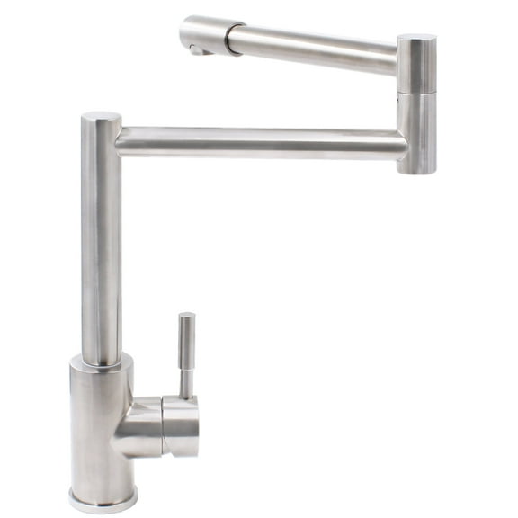 Novatto NKF-H06SS MAX Modern Commercial Kitchen Faucet in Stainless Steel