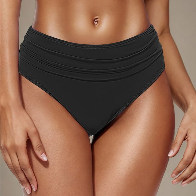 Warop Women's Solid Swim Bottom Shorts,Lightweight Bikini Pant for Pool Daily Activities