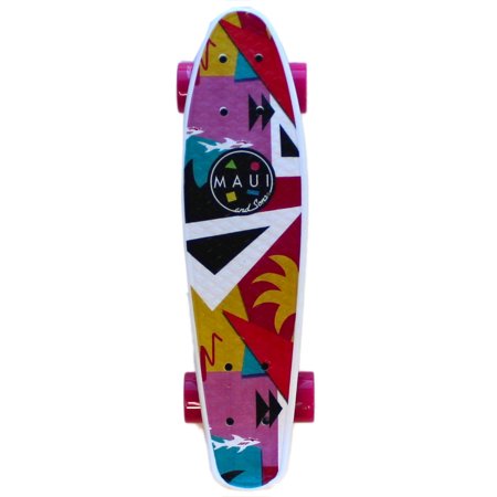 Maui and Sons 22  PU Micro Kicktail Skateboard in Shark Tank