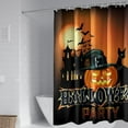 thumbnail image 6 of Btomtd Halloween Fabric Shower Curtain with Digital Printing, Waterproof Bathroom Curtain with Hooks and No Punching, Partition Shower Curtain Liner for Home - 35.43"x70.86", A, 6 of 6