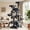 Blue, variant on Amolife 82" Multi-Level Large Cat Tree Tower with Hiding Condos, Plush Basket and Scratching Posts, Heavy Duty, Leopard Print