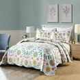 thumbnail image 2 of MarCielo Boho Floral Lightweight Quilted Bedspread Set King, 2 of 5