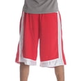thumbnail image 2 of J. METHOD Men's Basketball Shorts Heavy Mesh with Regular Fit Comfy Gym Workout Active Pants NEMP27 Red White 7XL, 2 of 3