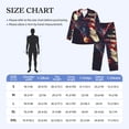 thumbnail image 4 of Xecao Watercolor Bald Eagle Print Pajamas Set Mens Pajamas Long Sleeve Loungewear Two-Piece Sleepwear Button-Down Pjs Set,2PJS-Large, 4 of 7