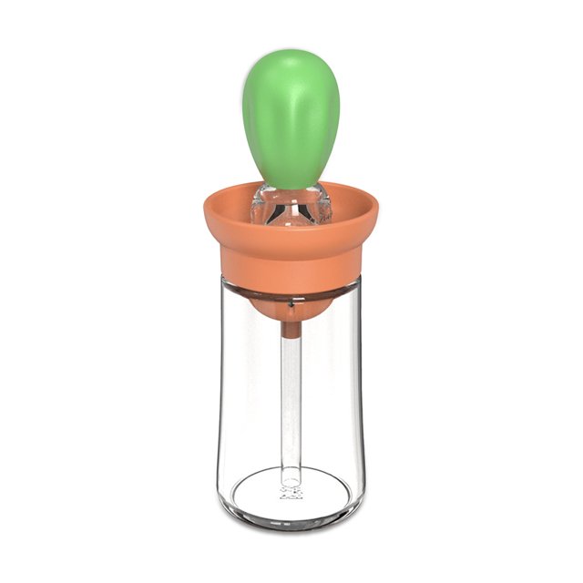 Botella de aceite Barbacoa de 180 ml Cepillos de vidrio resistente al calor Portable Picnic Outdoor Picnic Accesorio Orange verde Inevent OD017120-04B
