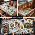 thumbnail image 3 of Sunflower Placemats for Dinning Table Set of 6, Blue Plaid Farmhouse You Are My Sunshine Burlap Kitchen Place Mats Waterproof Cloth Table Mats, Indoor Outdoor Placemats Easy Clean Dinner Decor, 3 of 8
