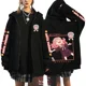 thumbnail image 2 of Sudaderas con capucha con cremallera y estampado para mujer, ropa de calle Harajuku, sudaderas de lana Y2K para mujer, cárdigan de manga larga informal Suelto, 2 of 5
