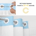 thumbnail image 2 of Spring Flowers No Hooks Shower Curtain with Snap-in Liner Country Colorful Wildflowers Field Blue Ombre Shower Curtains for Bathroom, Waterproof, Easy Install, Washable 72"x72", 2 of 9