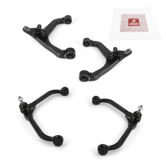 Metrix Premium Chassis Parts - 4 PC Front Lower & Front Upper Control Arm Kit Fits 2002-2007 Jeep Liberty, Replacement RK641559, RK641558, RK3198