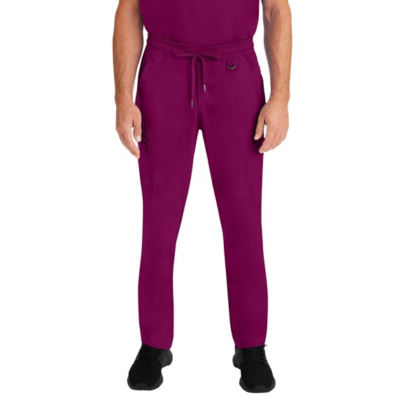 Healing Hands Purple Label Scrub Pants for Men with 6 Pockets Wine L