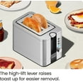 thumbnail image 4 of Chefman 2-Slice Toaster w/ Extra Wide Slots, 7 Shade Settings, Bagel Function - Stainless Steel, New, 4 of 9
