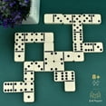 thumbnail image 6 of Jumbo Dominoes Set for Adults and Kids – Domino Set for Classic Board Games – Jumbo Dominoes Double 6 for Travel Games – Dominos Set for Adults 28 Tiles with Brown Wood Case, 6 of 10