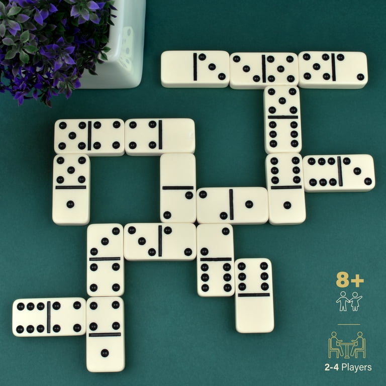 Queensell Jumbo Dominoes Double 6 Set, 28 Tiles photo 6