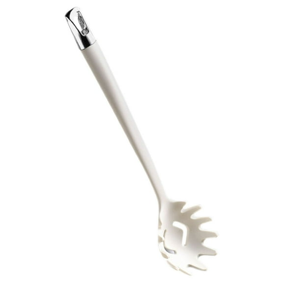 TEHAUX Silicone Pasta Strainer with Smooth Edges, White, Kitchen Colander for Cooking and Draining