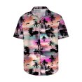 thumbnail image 4 of Blusa y camisa de manga corta con cuello vuelto para hombre, blusa informal con botones y estampado hawaiano, blusa de manga corta con cuello vuelto para hombre, 4 of 7
