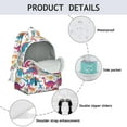 thumbnail image 4 of Cute Dinosaur Pattern Backpack for School,Cute School Bag,Schoolbag with Adjustable Shoulder Straps & Padded Back,13.4"x11"x4.7", 4 of 6