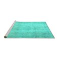 thumbnail image 2 of Ahgly Company Machine Washable Indoor Rectangle Persian Turquoise Blue Traditional Area Rugs, 7' x 10', 2 of 4