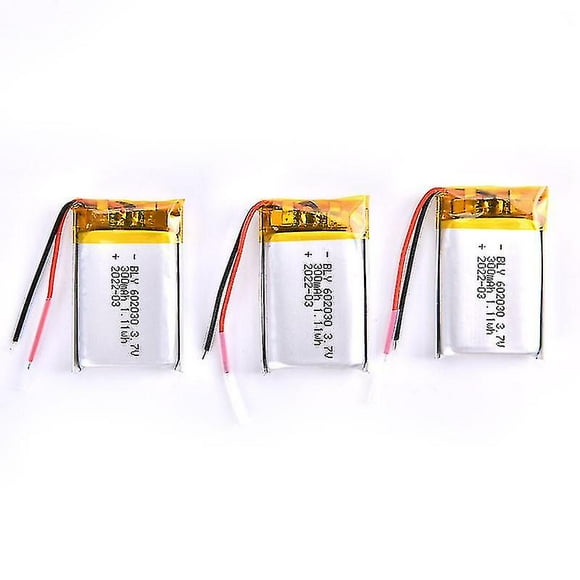 3.7V 300mAh Li-ion Battery 602030 Lithium Polymer Rechargeable Battery - Yx