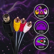 SatelliteSale Audio Video 10 Pin RCA Composite DirecTV Replacement Cable Universal Wire PVC Black Cord 6 feet