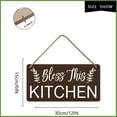 thumbnail image 2 of 6x12 IN Funny Kitchen Rules Hanging Kitchen Sign,Farmhouse Decor Wall Art,Kitchen Hanging Printed Wooden Plaque Décor, Home Kitchen Sign Housewarming Gift, 2 of 6