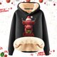 thumbnail image 2 of WILLBEST Sudadera con Capucha para Mujer, Estampado Navideño de Vaca, Cálida XXXXX-Grande, 2 of 4