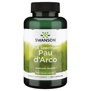 Swanson Pau d'Arco 500 mg 100 Capsules