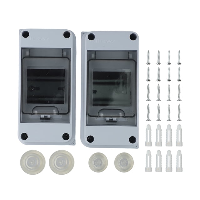 Pack Of 2 for Mounted Fuse Boxes Ht-3,Ip65- Row Small Distribution Box 3 Module