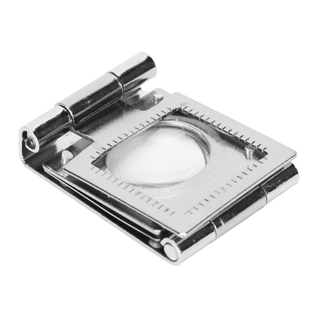 Tres lupas plegables, 10X Mini tres plegables Evaluación de joyas Lupa plegable Lupa plegable de hierro Claridad notable