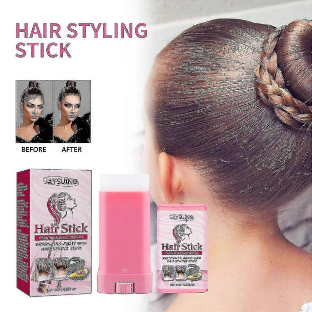 Jaysuing hair wax stick for frizzy and broken hair, styling hair, long-lasting, non-greasy and moisturizing hair wax stick BF