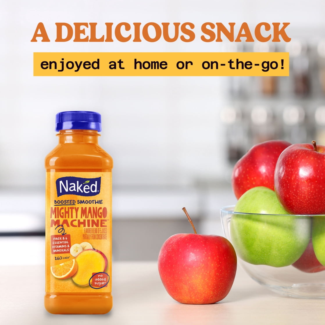 Naked Boosted Smoothie Mighty Mango Machine, 15.2 fl oz Bottle