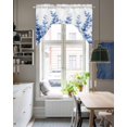 thumbnail image 4 of Blue Eucalyptus Swag Valances for Windows, Small Curtains Drapes, Watercolor Leaf Country Plants Kitchen Window Curtains Over Sink Rod Pocket Window Treatment Valance for Bedroom/Bathroom 56"x36", 4 of 5