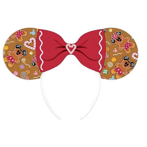 Loungefly Disney Gingerbread AOP Patent Bow Heart Headband
