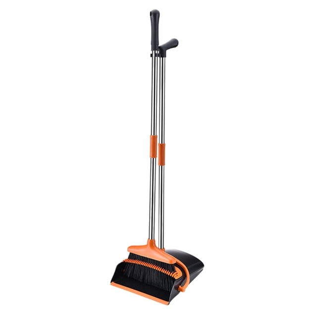 EGNMCR Kitchen Gadgets, Kitchen Accessories Brooms Indoor Standing Storage Magnetic Suction Type Snap Brooms And Dustpan Set With Scraping Teeth And Scraper Cleaning Suitable For Home potable broom