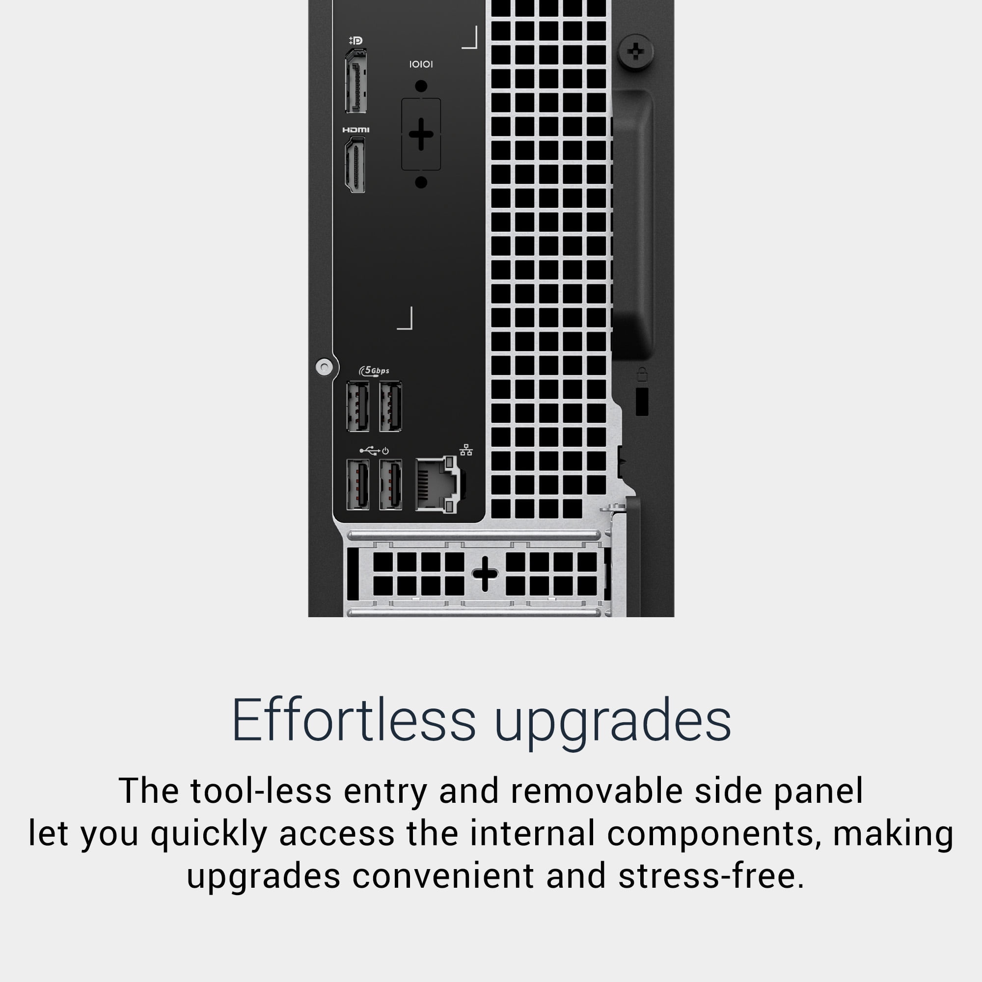 Dell Slim Desktop ECS1250 - Intel Core i5-14400, Intel UHD 730, 16GB DDR5 RAM, 1TB SSD, Black