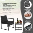thumbnail image 7 of 3 Piece Patio Furniture Sets Wicker Patio Chairs Rattan Outdoor Bistro Set Outdoor Furniture for Backyard Porch Poolside Lawn,Black Cushion, 7 of 7
