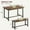Retro color, variant on Accreate Dining Table Set, Kitchen Table Set with 2 Metal Wood Benchesfor Small Space, Apartment, Studio, Grey