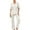 White, variant on Crochet Knit Outfits for Women Summer Half Sleeve Button Cardigan with Long Pants Knit Sets Hollow out Swimsuit Cover up Beach Vacation Suits Ladys Loungewear Sets 2 Piece Outfits Beige S