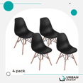 thumbnail image 2 of Set de 4 Sillas Eames Urban Design Minimalista Comedor Oficina negro, 2 of 8