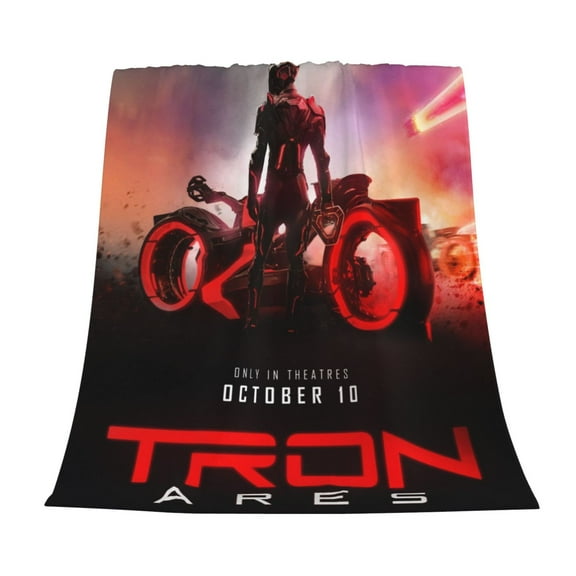 Tron: Ares Movie Throw Blanket Cozy Plush Lightweight Warm Fuzzy Flannel Blanket Air Conditioning Blanket for Couch Sofa Bed Home Decor Gift 50x40