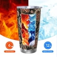 thumbnail image 6 of Rateoe Paisley6 Printed Car Guy Gifts for Men Women Tumbler - 20oz/590ml Double Wall Vacuum Insulated Stainless Steel Travel Tumbler Cups with Lid & Straw-Straw Three-piece Set, 6 of 8
