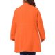 thumbnail image 3 of Abrigos de invierno para mujer de talla grande Agnes Orinda, abrigo elegante de trench con solapa y un solo botón, 3X naranja, 3 of 6