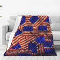 thumbnail image 1 of Balery Vintage USA Flag Manta de Felpa Suave y Acogedora – Cobija de Franela Aterciopelada para Cama, Lavable y Cálida para Sofá, Mascotas, Transpirable-60"x50", 1 of 7