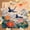 Color 3, variant on Mahjong Mat 31.5" x 31.5" Watercolor Citrus Fruit Grapefruit Orange Slices Green Leaves Non-Slip Noise Reduction American Mahjong Tiles Table Cover for Dominoes Poker Card Board Games Gift